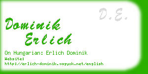 dominik erlich business card